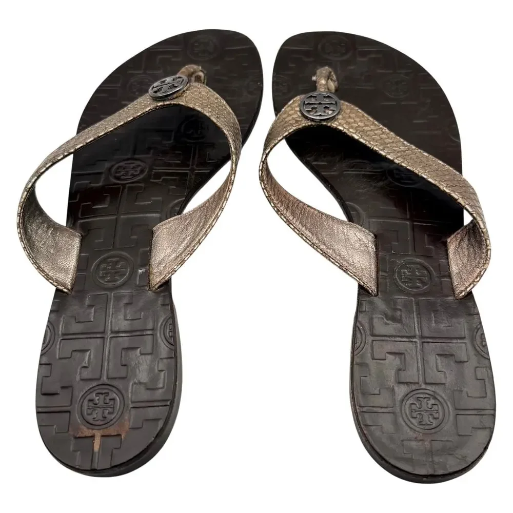 Tory Burch Thora Sandal Flip Flop Thong Logo Snake Quiet Luxury Resort Old Money